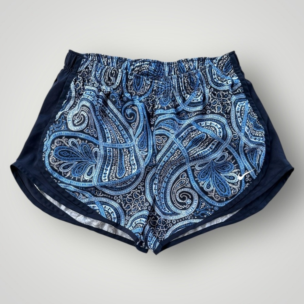 Nike Tempo Blue Paisley Athletic Shorts